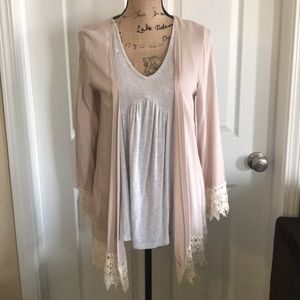 Crochet Cuff Kimono/Cardigan  NWOT
